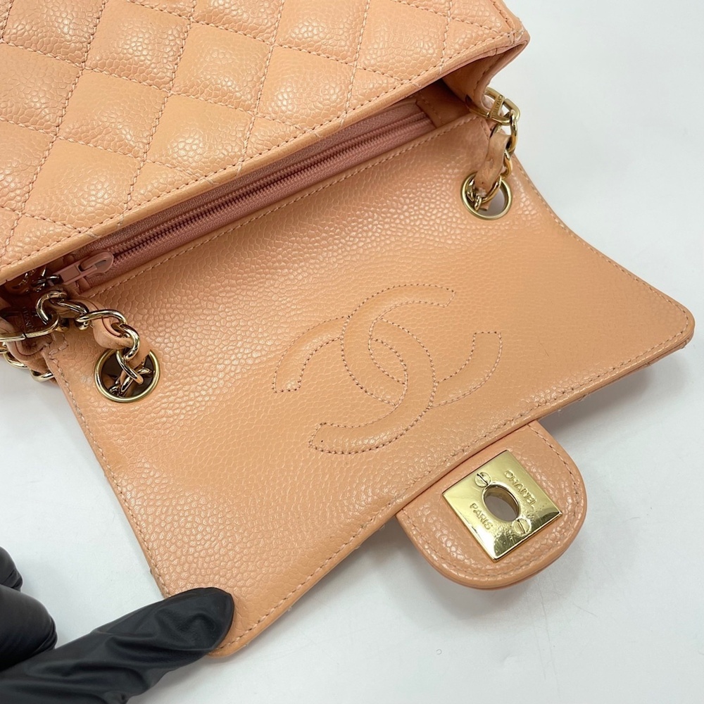 Chanel Mini Matelassé Shoulder Bag, Orange - Picture 11 of 13